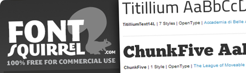 Font Squirrel, descarga gratis cientos de tipografías y kits @font-face