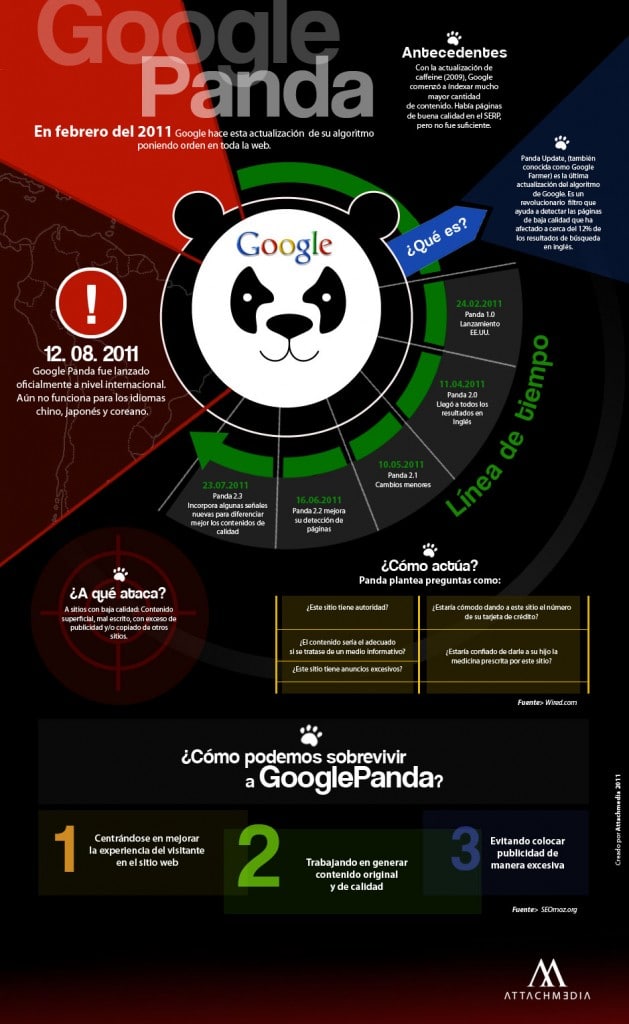 Google Panda, nuevo algoritmo de resultados de Google. Revolución SEO para aparecer el primero en Google, cómo posicionar una web con Google Panda